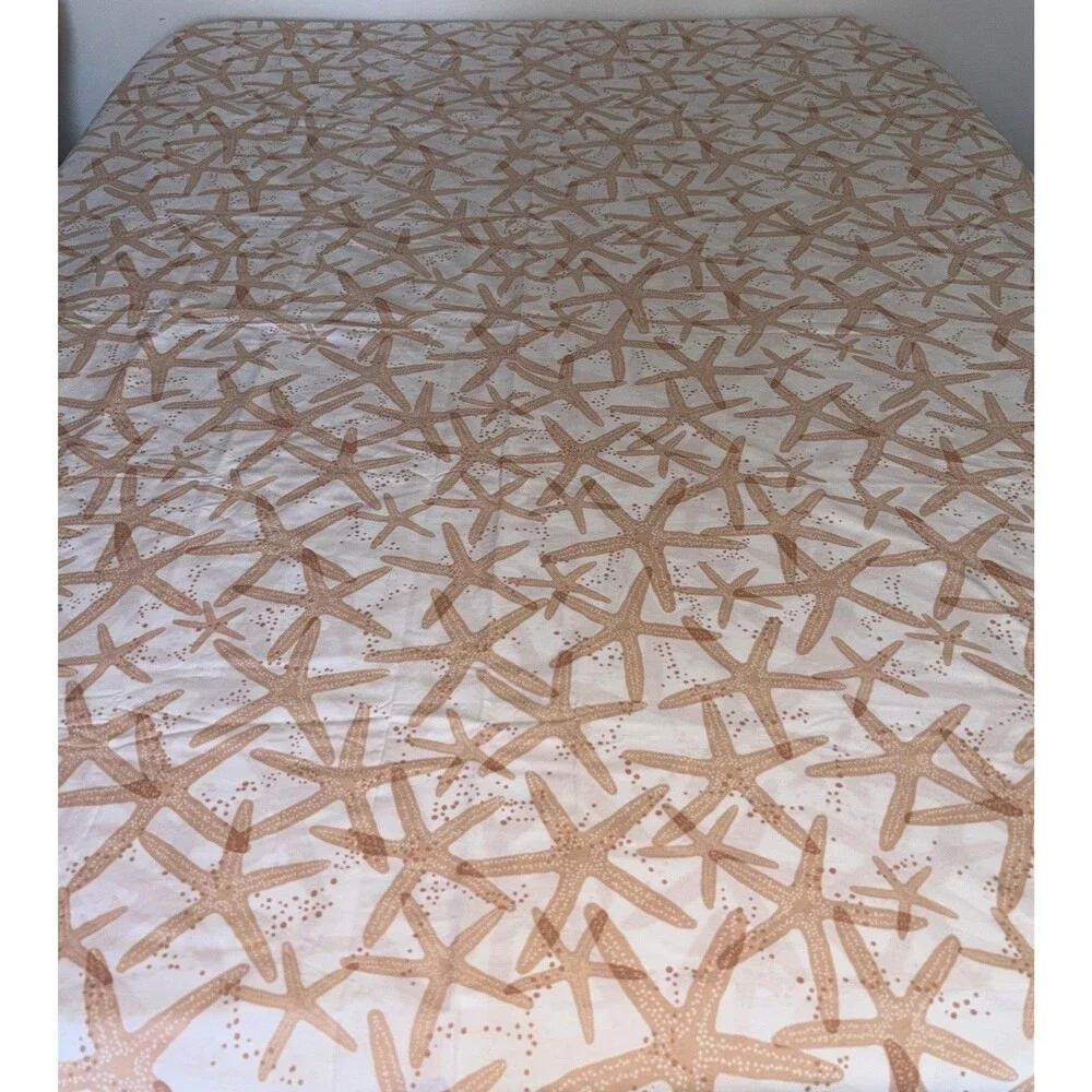 The Company Store Duvet Cover Starfish Print Beachy Lake Shore Size Twin XL NEW